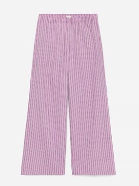 Like new Arket Pink Striped 100% cotton Elastic-Waist Pants